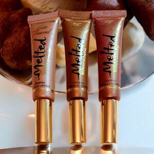 3x TOO FACED MELTED CHOCOLATE LIPSTICKS- Candy Bar/Frozen Hot Chocolate/Diamonds